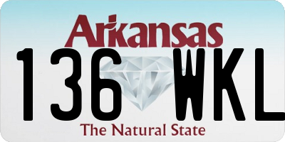AR license plate 136WKL