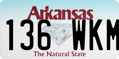 AR license plate 136WKM