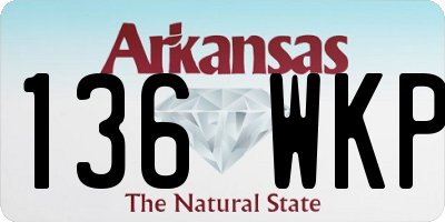 AR license plate 136WKP