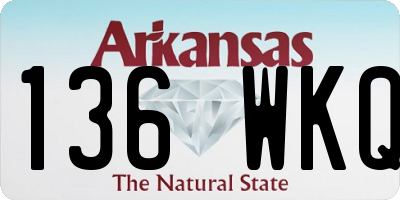 AR license plate 136WKQ