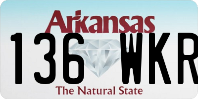 AR license plate 136WKR
