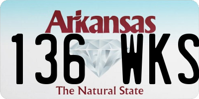 AR license plate 136WKS