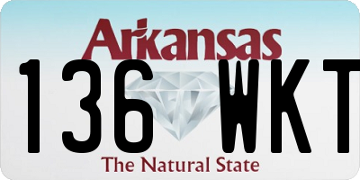 AR license plate 136WKT