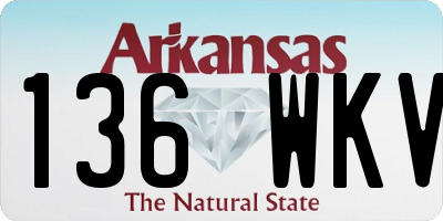 AR license plate 136WKV