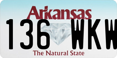 AR license plate 136WKW