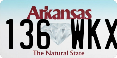 AR license plate 136WKX