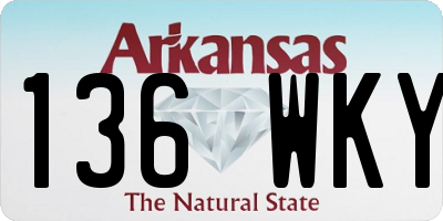 AR license plate 136WKY