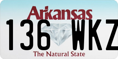 AR license plate 136WKZ