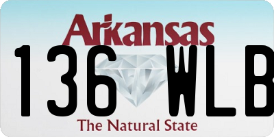 AR license plate 136WLB