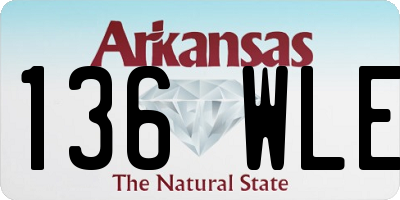 AR license plate 136WLE