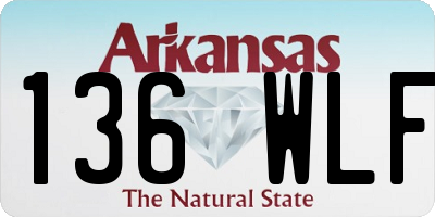 AR license plate 136WLF