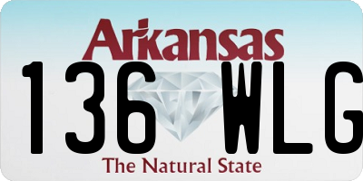 AR license plate 136WLG