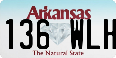 AR license plate 136WLH
