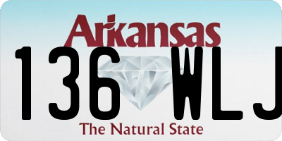 AR license plate 136WLJ