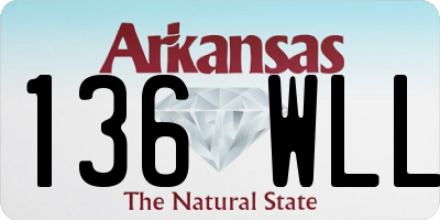 AR license plate 136WLL