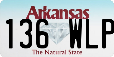 AR license plate 136WLP