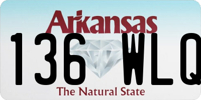 AR license plate 136WLQ