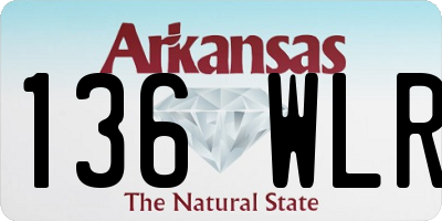 AR license plate 136WLR