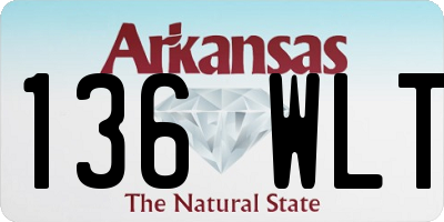AR license plate 136WLT
