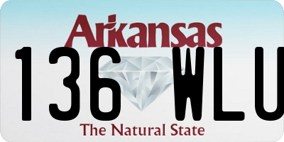AR license plate 136WLU