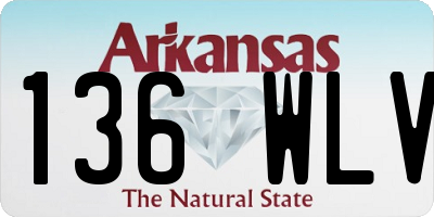 AR license plate 136WLV