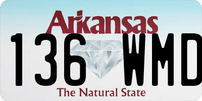 AR license plate 136WMD