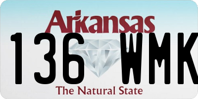 AR license plate 136WMK