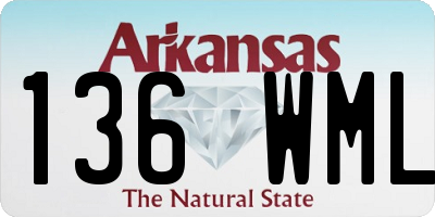 AR license plate 136WML