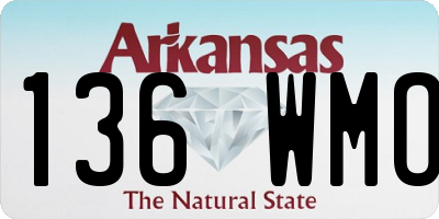 AR license plate 136WMO