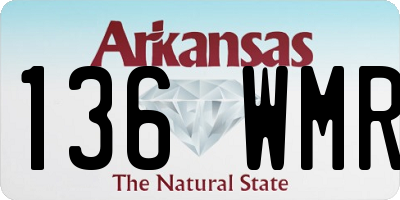 AR license plate 136WMR