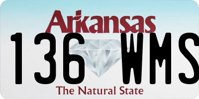 AR license plate 136WMS