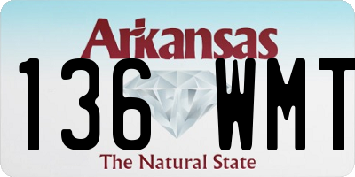 AR license plate 136WMT