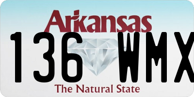 AR license plate 136WMX