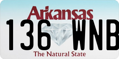 AR license plate 136WNB