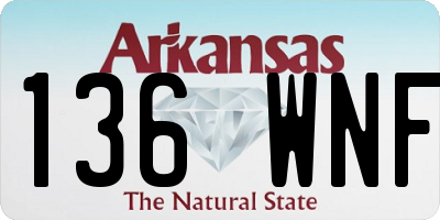 AR license plate 136WNF