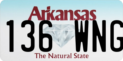 AR license plate 136WNG
