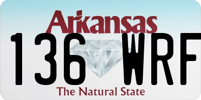 AR license plate 136WRF