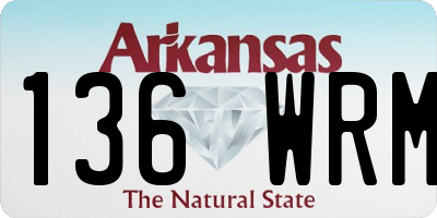 AR license plate 136WRM