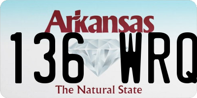 AR license plate 136WRQ