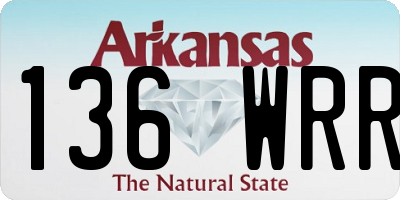 AR license plate 136WRR