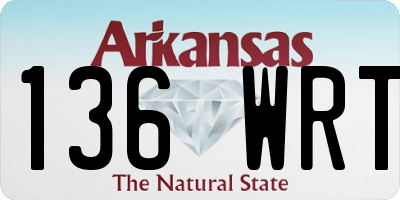 AR license plate 136WRT