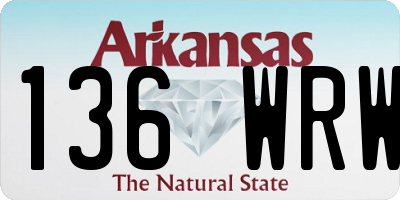 AR license plate 136WRW
