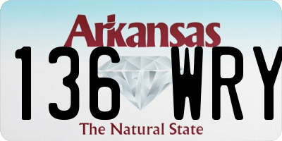 AR license plate 136WRY