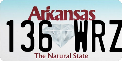 AR license plate 136WRZ