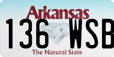 AR license plate 136WSB