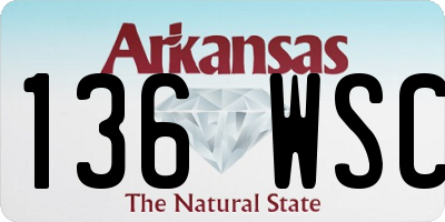 AR license plate 136WSC