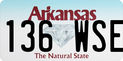 AR license plate 136WSE