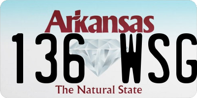 AR license plate 136WSG
