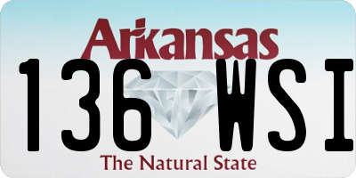 AR license plate 136WSI
