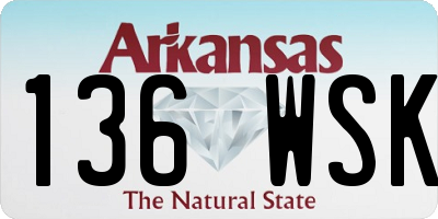 AR license plate 136WSK